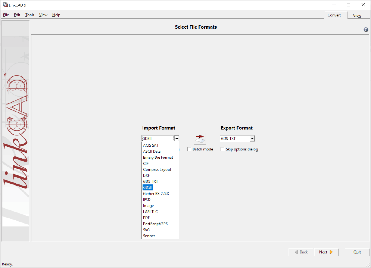 Format Selection